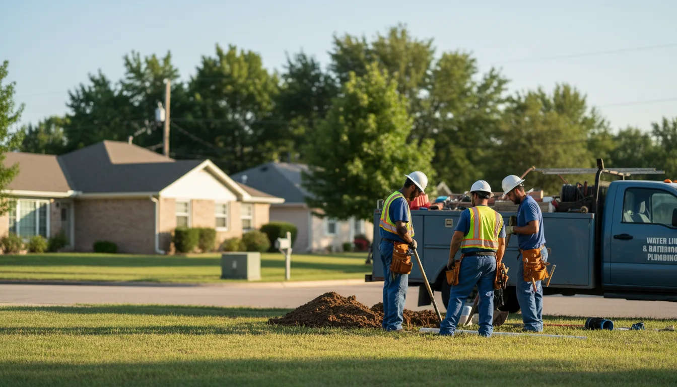 Residential water line and bathroom plumbing service in Gray Summit, MO
